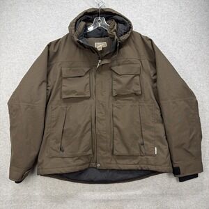 Duluth Trading Jacket Mens XXL Brown Whaleback Waterproof Insulated Parka Hooded